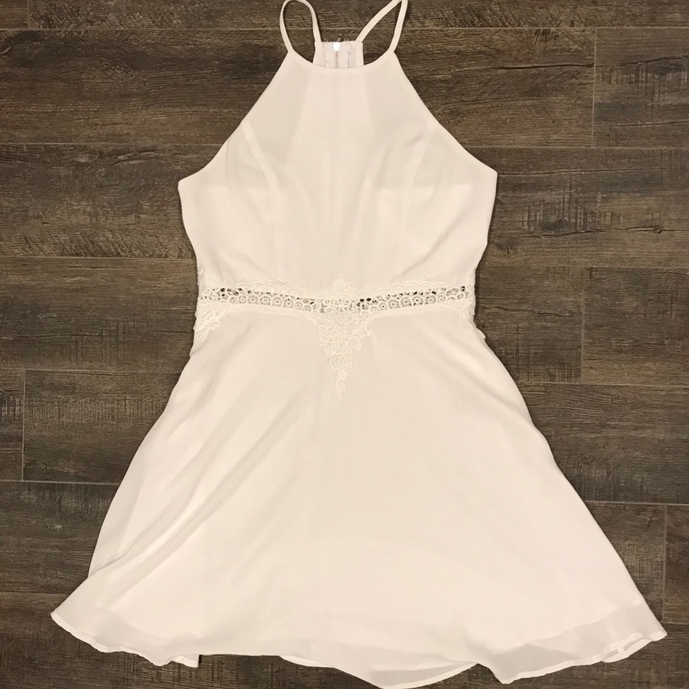 White Halter Top Dress
